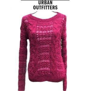 UO pins & needles open stitch long sleeve sweater